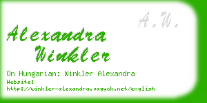 alexandra winkler business card